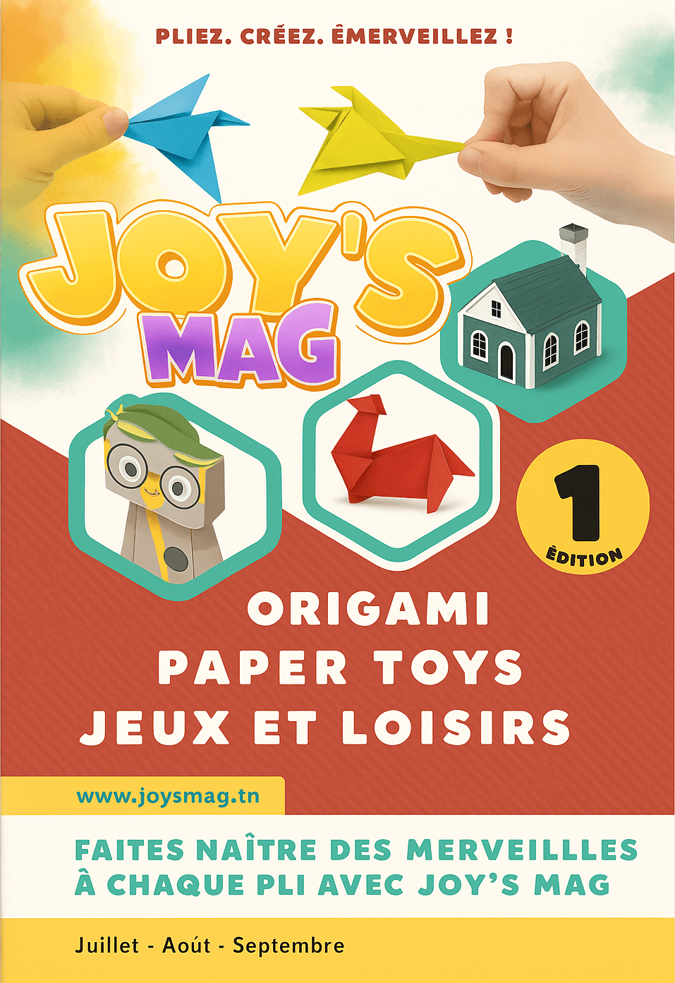 Magazine Joys Mag pour enfant une magazines des origami, des jeux, paper toys et loisirs
