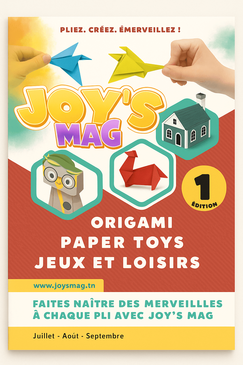 Magazine Joys Mag pour enfant une magazines des origami, des jeux, paper toys et loisirs